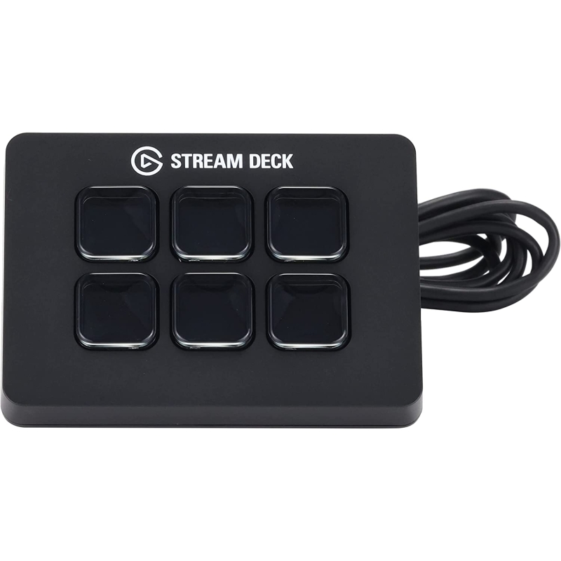 Elgato Stream Deck Mini – Compact Studio Controller， 6 macro keys， trigger actions in apps and software like OBS， Twitch， ​YouTube and more， works with Mac and PC
